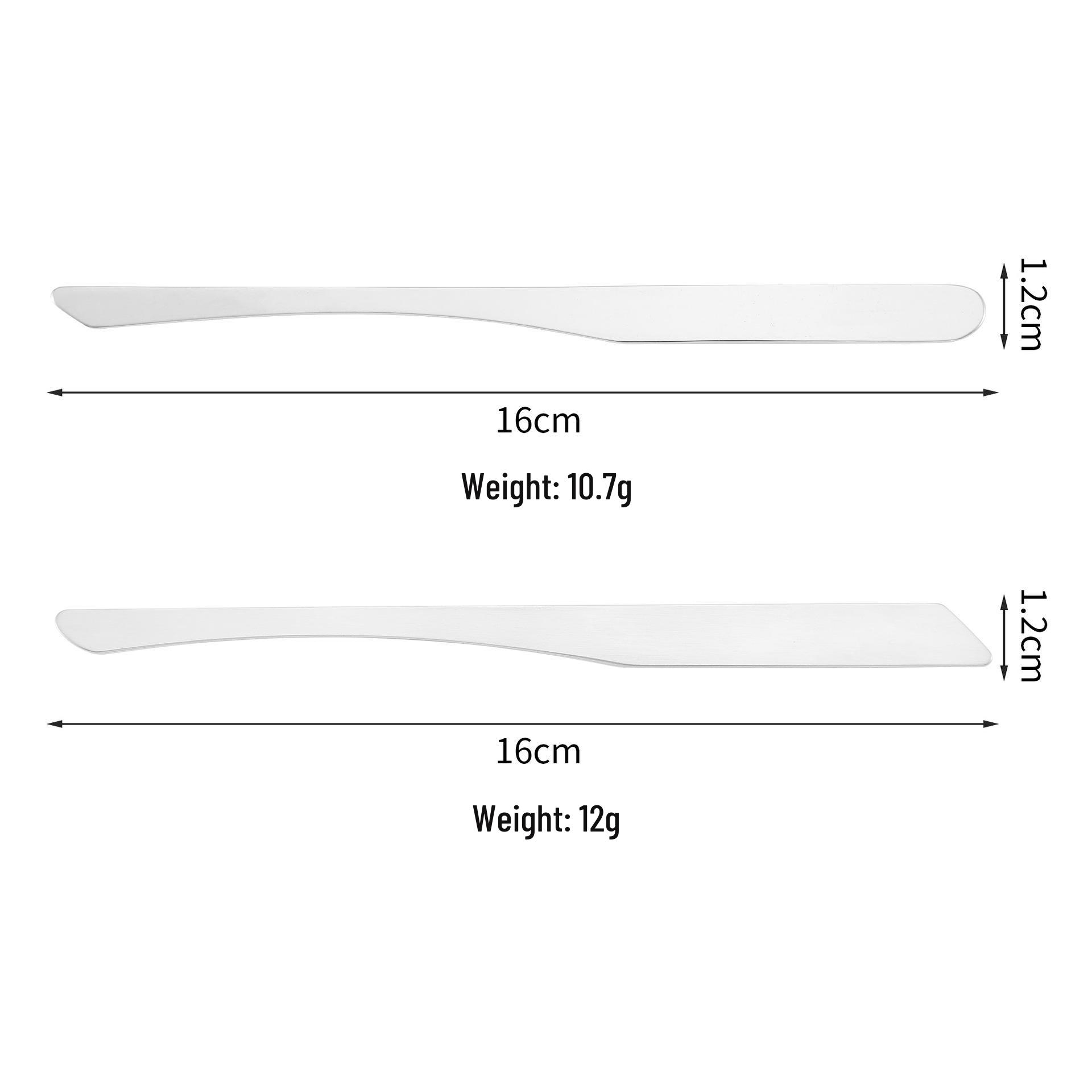 Stainless Steel Nail Art Palette & Spatula Set Round Flat Foundation Spatula