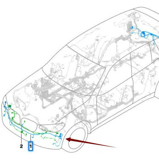 BMW G08 X3 Front Bumper PDC Sensor Wiring Harness 61125A20978