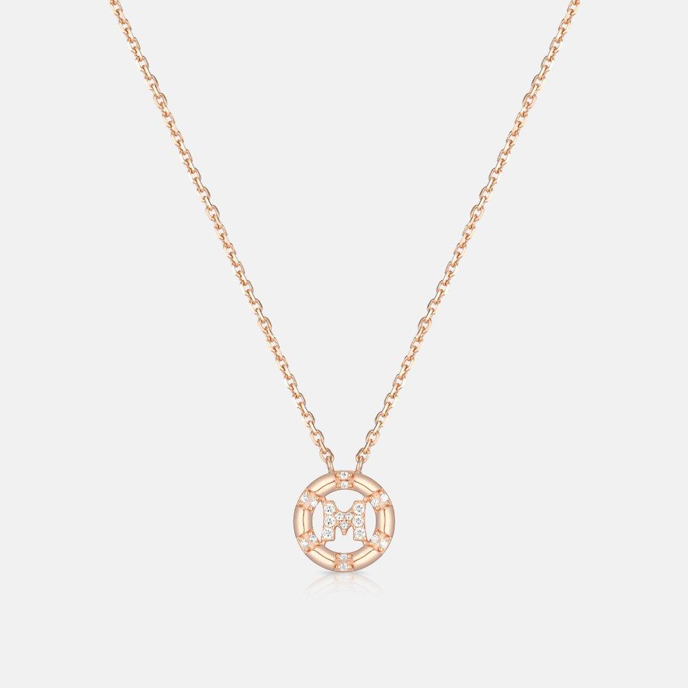 M Basic Sterling Silver Rose Necklace 42Cm A241Sn9181Rpa .