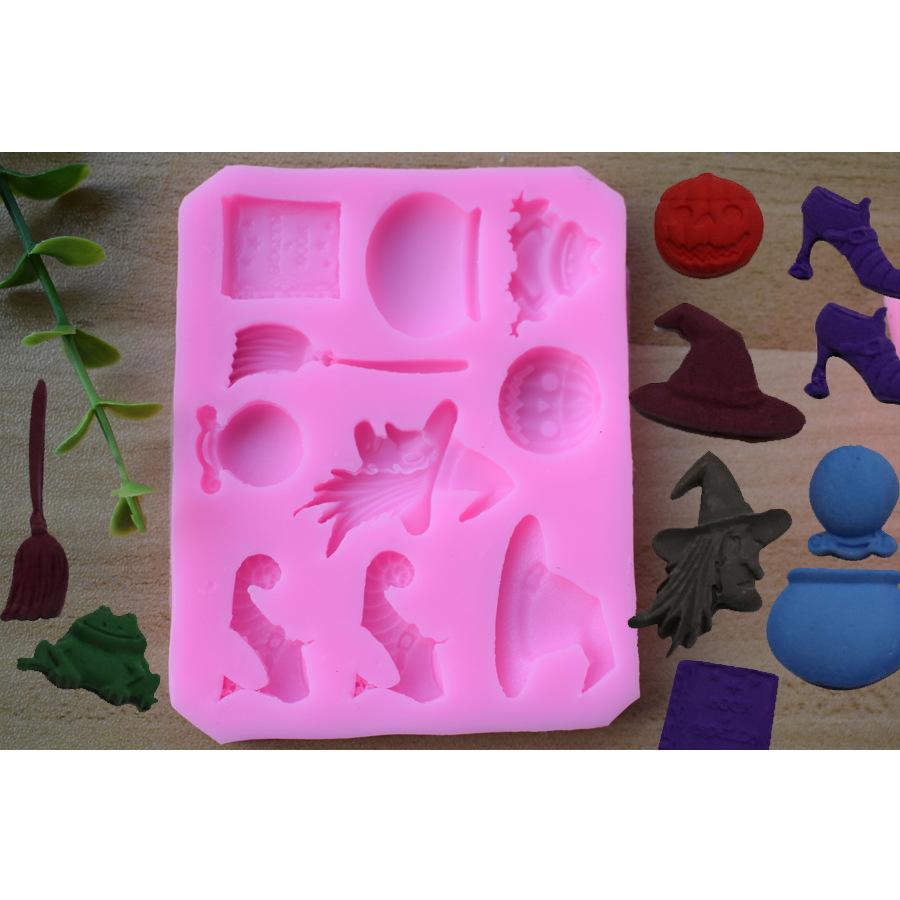Halloween Wizard Props Fondant Silicone Mould DIY Chocolate Baking Cake Decorating Clay Mould