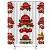 TU Festive Christmas Shower Curtain Waterproof Holiday Bathroom Decor Merry Xmas Pattern Backdrop Holiday Home Textile Xmas Gift