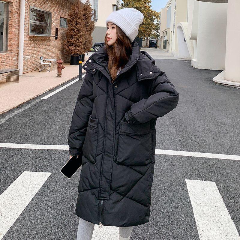 Women's Thickened Oversized Knee-length Bread Coat Winter Down Cotton Jacket