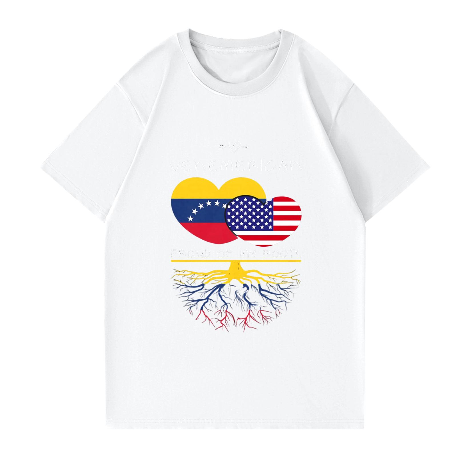 Женская и мужская модная футболка с круглым вырезом повседневная с принтом с коротким рукавом XL 1580₽