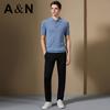 37% Mulberry Silk 60 Short Sleeve Polo Shirt for Men