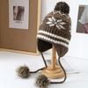 Wool Hat Female Face Small Winter Thickened Warm Cycling Ear Protection Cold Christmas Atmosphere Knitted Hat