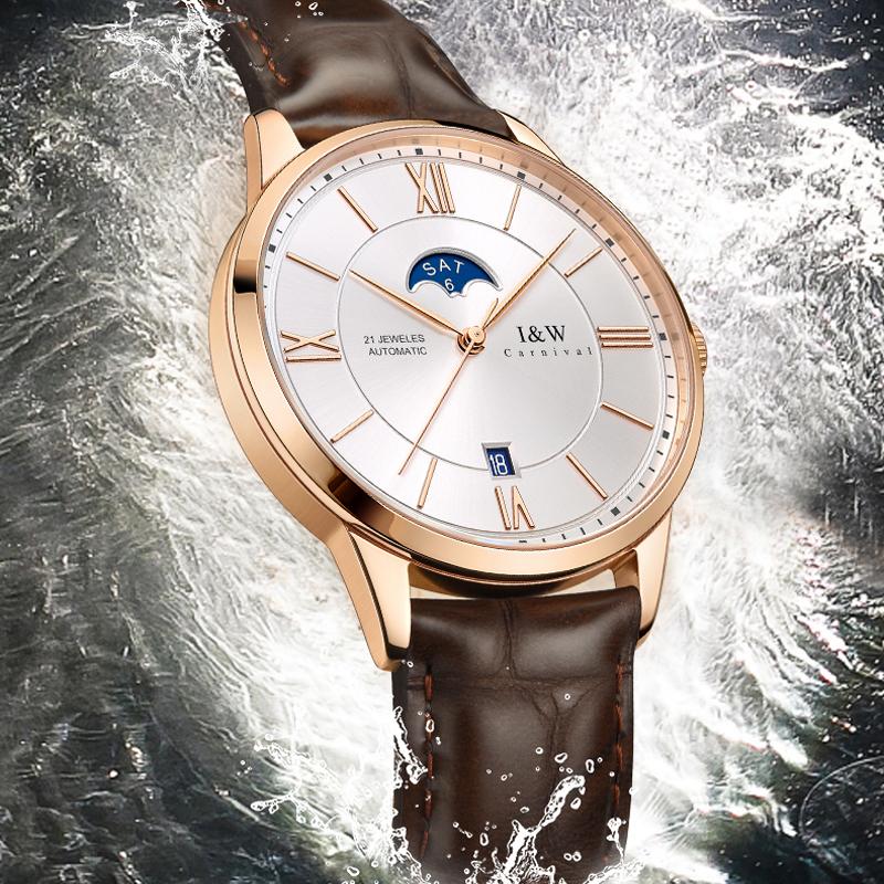 Montre Homme CARNIVAL Mechanical Business Watch for Man Brand Luxury Automatic Wrist Watch Men 30M Waterproof Reloj Hombre