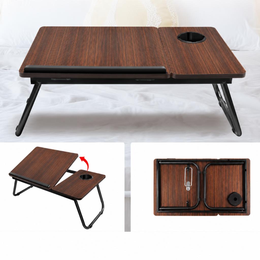 Foldable Adjustable Laptop Table Stand for Bed, Breakfast Desk [Stolik202]