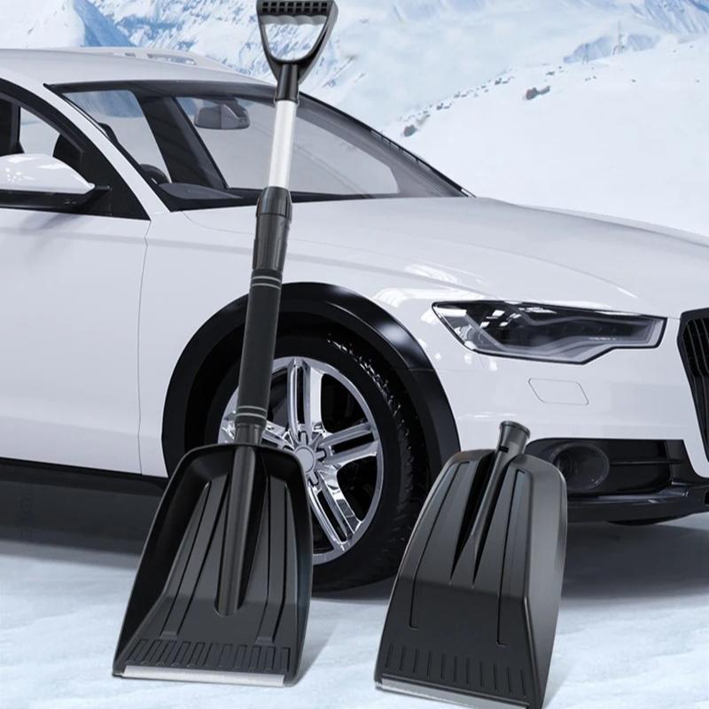 Telescopic Snow Remover Tool - Retractable Outdoor Aluminum Alloy Ice Shovel, Camping Garden Survival Shovel Tools