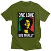 T-shirt Personalizzata Giamaica Reggae Rock Bob Marley Uomo Manica Corta T-shirt Casual Top 100% Cotone Slim Fit T-shirt Regalo