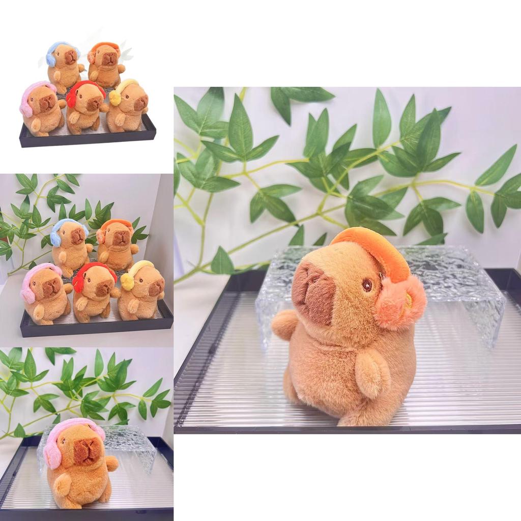 Adorable Plush Capybara Toy With Colorful Headphones Perfect For Birthdays And Collectors