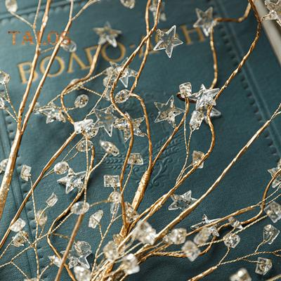 Christmas Artificial Glitter Picks Faux Crystal Berry Stem Ornaments Christmas Tree Glittery Twig Bead Stick Branches for Holiday Wedding Vase Decor