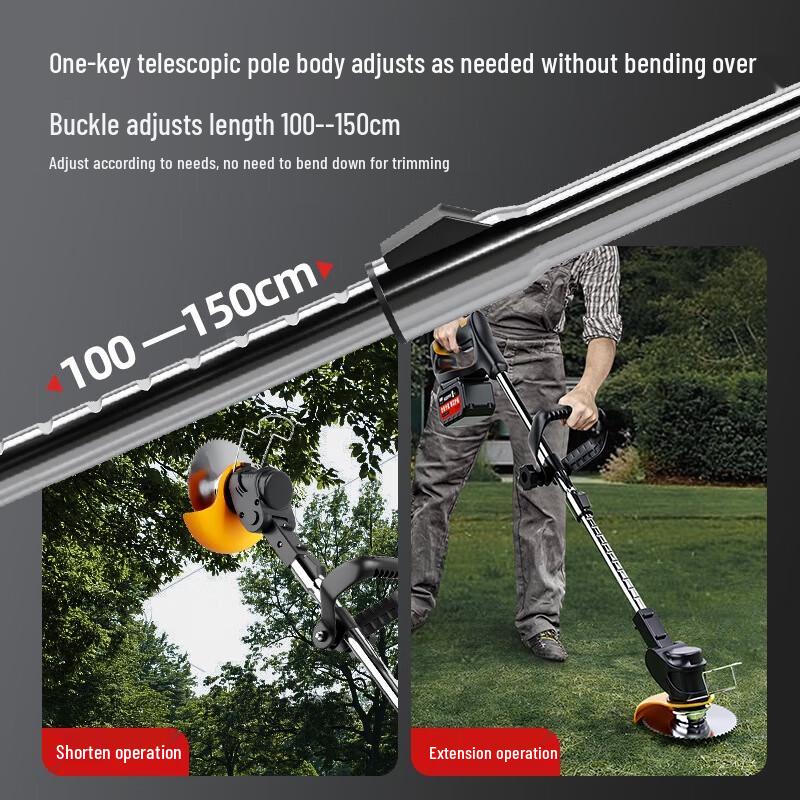 KEMAIC Cordless Handheld Electric Grass Trimmer with 2 Batteries CN plug (adapter included)