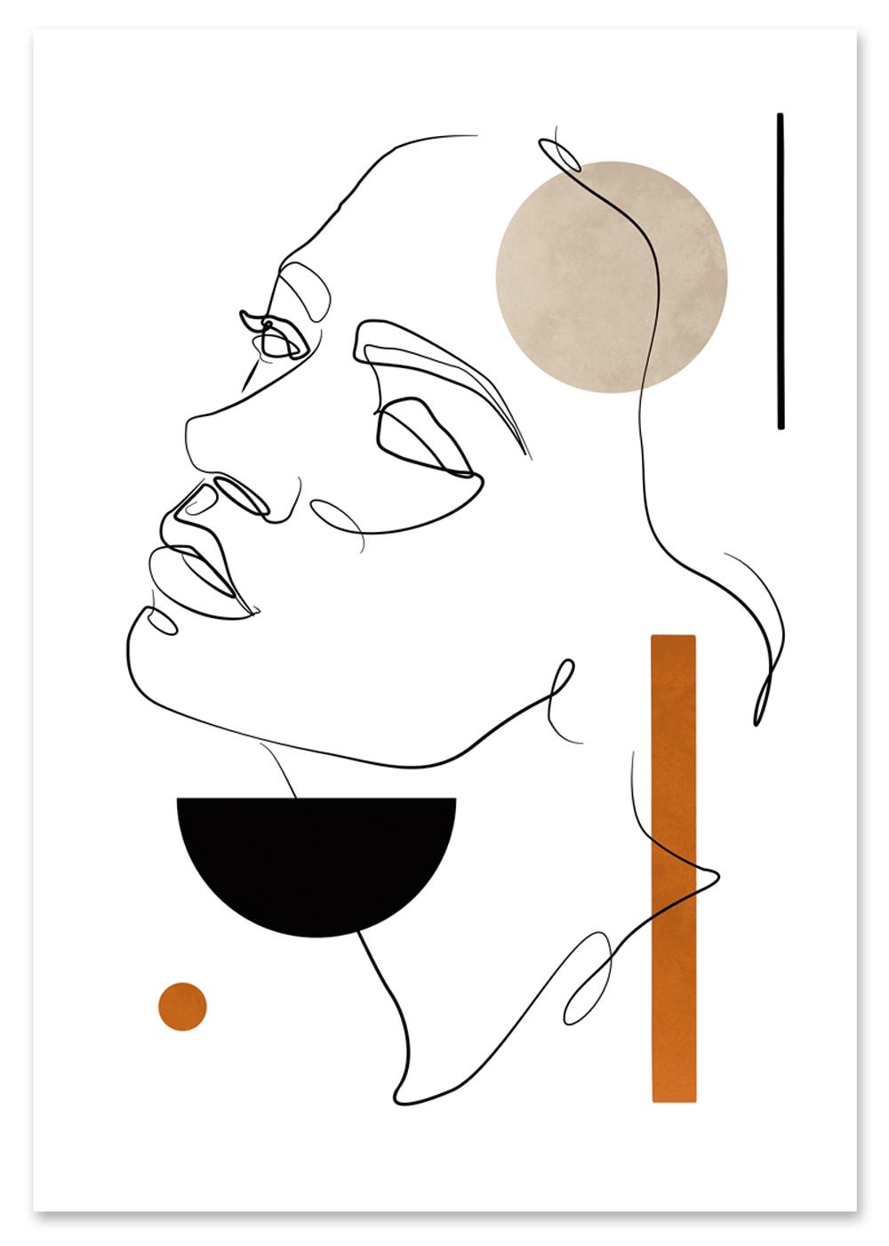 

Плакат портрет бохо обличчя 30x40 cm