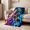 Colorful Characters with "Roblox" Text On a Glowing, Dramatic Background. for All Seasons Blanket Lunch Break Throw Gift