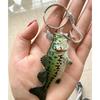Acrylic Fish Keychain Accessory for Bag Use and Daily Carry, Metal Hook Detail, Fishing Theme Style for Display Placement