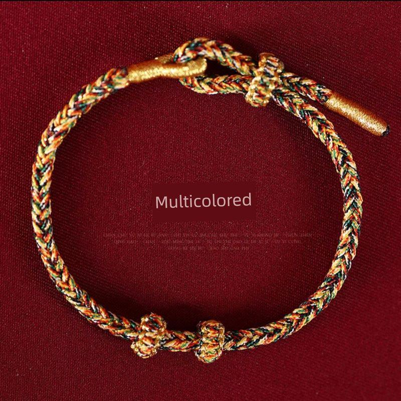 

2025 Этот Год Животного Красный Веревочный Браслет Красный Наручный Ремешок Бусины Нанизывание Ручной Работы Плетеный Веревочный Шнур для Браслета из Бусин Золотые Полуфабрикаты Multicolored 14-18cm