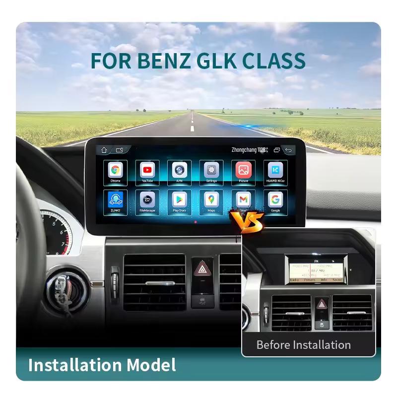 Mercedes-Benz A-Class Dual-Screen Android Navigation System with Large Central Control Display