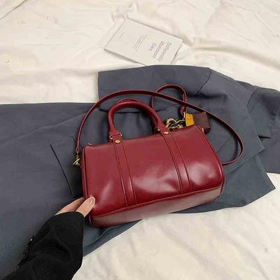 High-Grade Sense Tote Bowling Bags Women  Autumn Winter Fashion Crossbody Bags New Versatile PU Leather Shoulder Bag