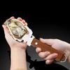 Shell Prying Tools Home Kitchen Multifunction Stainless Steel Oyster Knife Commercial Wooden Handle Scallop Oyster Shell Opener