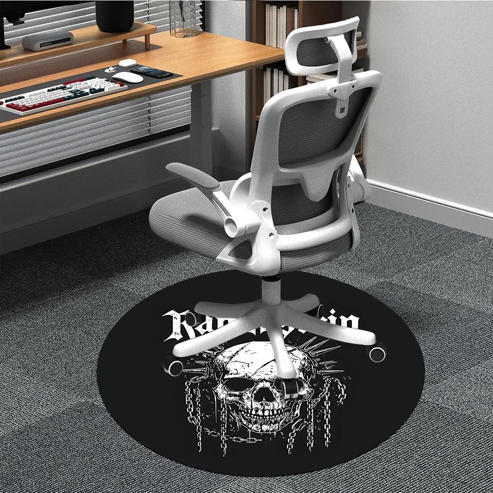 

1pc Rammstein Chair Carpet for Office - Indoor Non-Slip Washable Polyester Fiber Carpet, Soft Comfortable Mat For Office yy250928033 80cm by 80cm