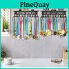 Metal Trophy Display Rack With Wall Mount Hooks For Home Office Organization