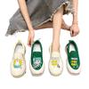 Spring and summer canvas shoes women's new platform graffiti casual lazy one pedal niche casual shoes women