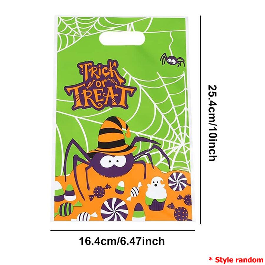 20/40pcs halloween Theme Plastic Tote Bag Cartoon Pumpkin Bat Style Small Gifts Packaging Bag Festival Party Favor Supplies