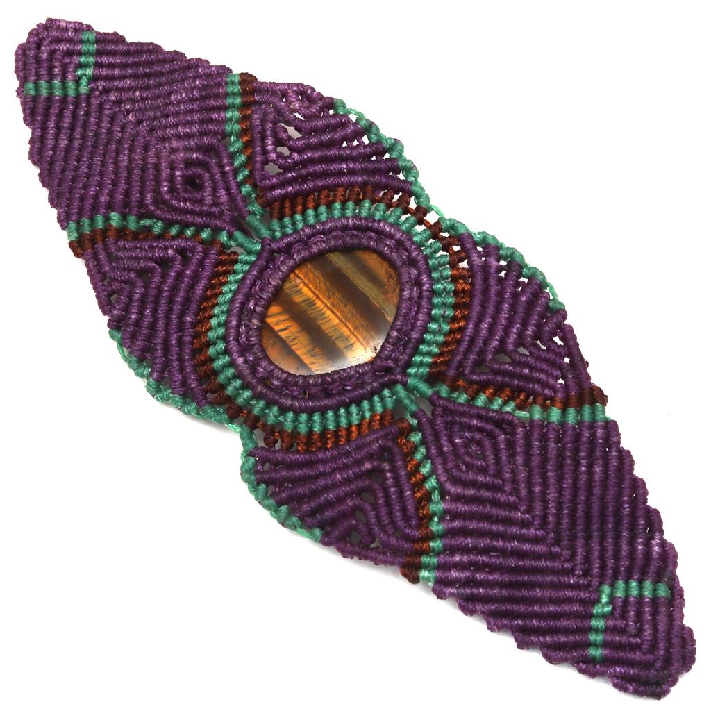 Macrame Thread Jewelry Gemstone Handmade 8-10'''Ad Tiger Eye'S Bracelet Ethnic