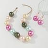 New Arrival Palace Style Vintage Mixed Color Pearl Necklace Luxury Elegant Earrings Jewelry Set Trendy Gifts For Women
