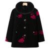 Mom Noble Imitation Mink Coat Medium and Long Winter Clothes Old People Grandma Old Lady Fleece Thickened Cotton Coat
