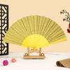 Glitter Powder Folding Fan Hand Held Fan with Plastic Ribs Portable Summer Fan Decoration Dance Performance Props Party Accessories