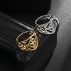 Stainless Steel Hollow Witchs Knot Celtic Knot Open Ring Irish Lucky Ring Fashion Jewelry Unisex