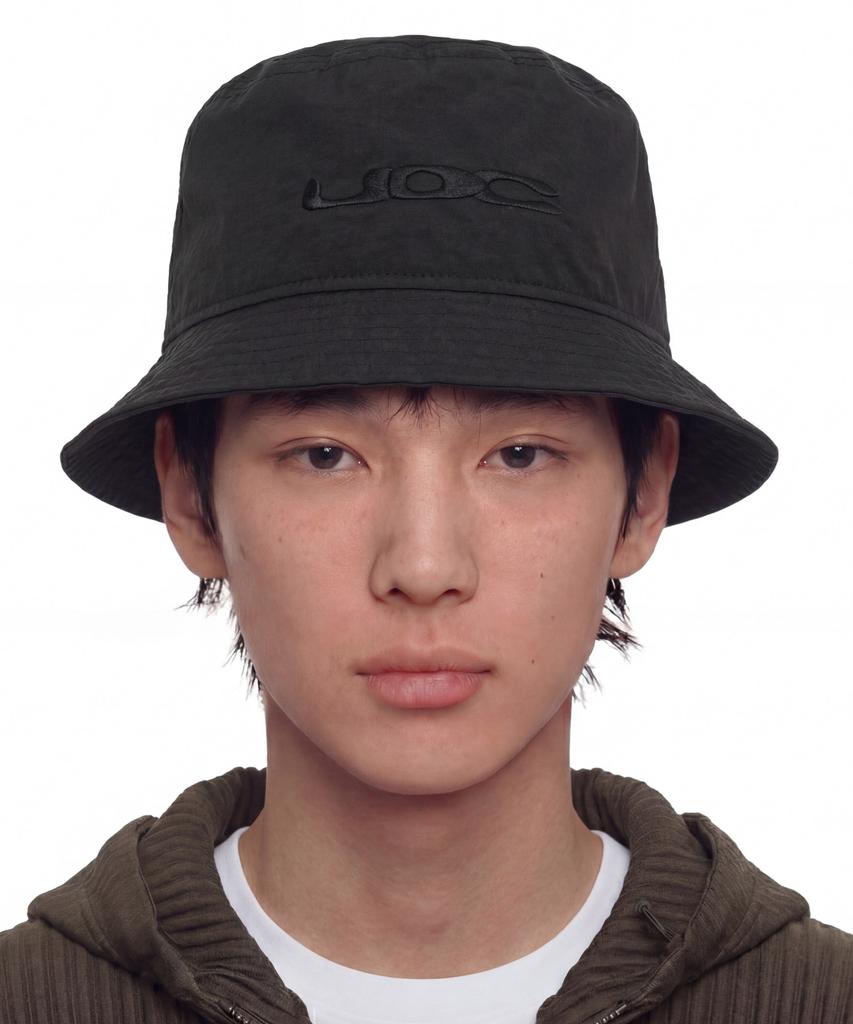 Eondeokeonteulol Summer Nylon Sun Protection Basic Bucket Hat Unisex Logo Bucket Hat Udc / Tact Bucket / Nylon / Black