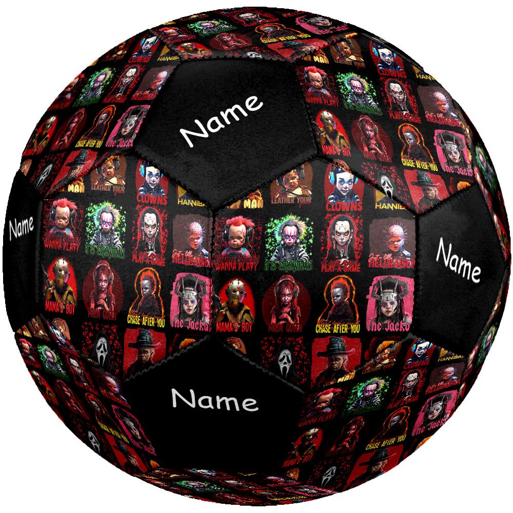Custom Name Halloween Horror Theme Size 5 Soccer Ball, Suitable for Both Indoor and Outdoor Matches, a Gift Suitable for Everyone.