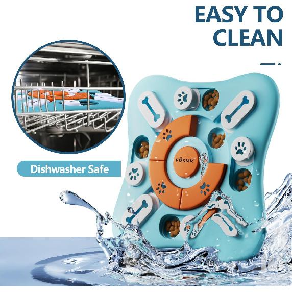 Interactive Dog Treat Puzzle Toys for IQ Training & Mental Stimulating,Fun Slow Feeder,Large Medium Small Dogs Enrichment Toys with Squeak Design