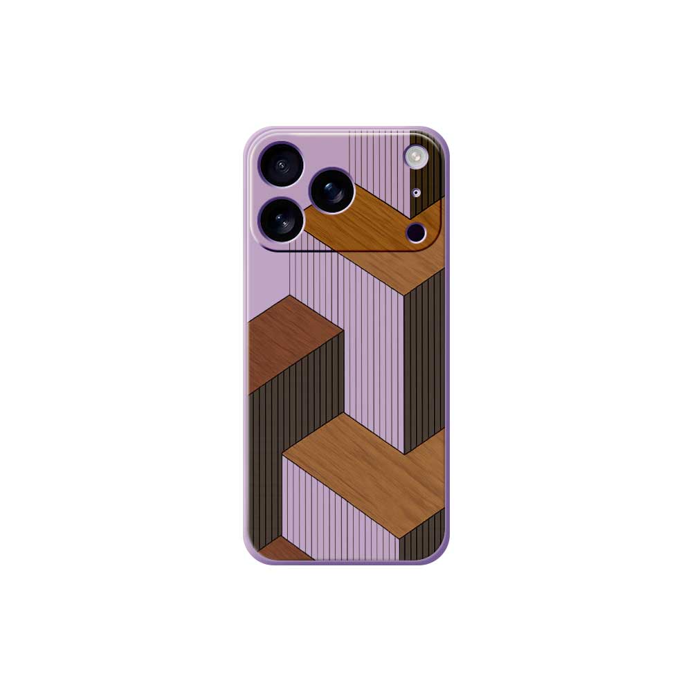 Geometric Wooden Phone Cases For iPhone 17 Pro Max 17 Air 16 15 14 13 12 11 Pro Max XS Max 7 8 Plus 16e 16 Plus TPU Cover Coque