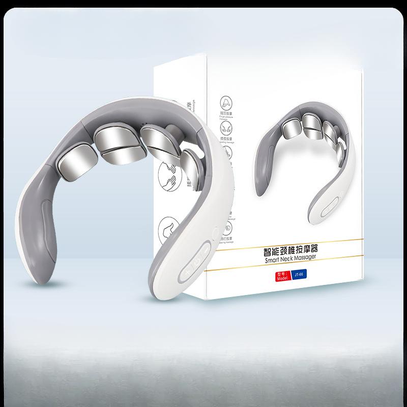 Cervical Spine Massager, Neck Physiotherapy Pulse Neck Protector, Rechargeable Neck Hot Compress Gift, Cervical Spine Massager