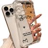 Applicable to Apple 11promax transparent mobile phone case 11pro cute big four corners 11promax cat fish bone