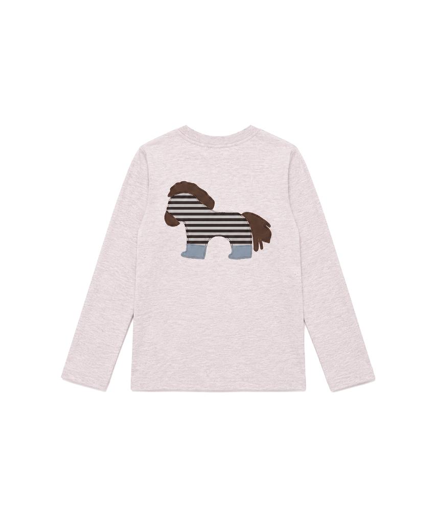 TANSANMAGNESIUM Pony Applique Long Sleeve (Light Pink)