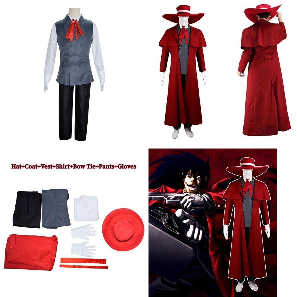 Hellsing Ultimate Alucard Cosplay Kostým Set S Vysoce Kvalitními Materiály Pro Halloween A Vánoční Večírky