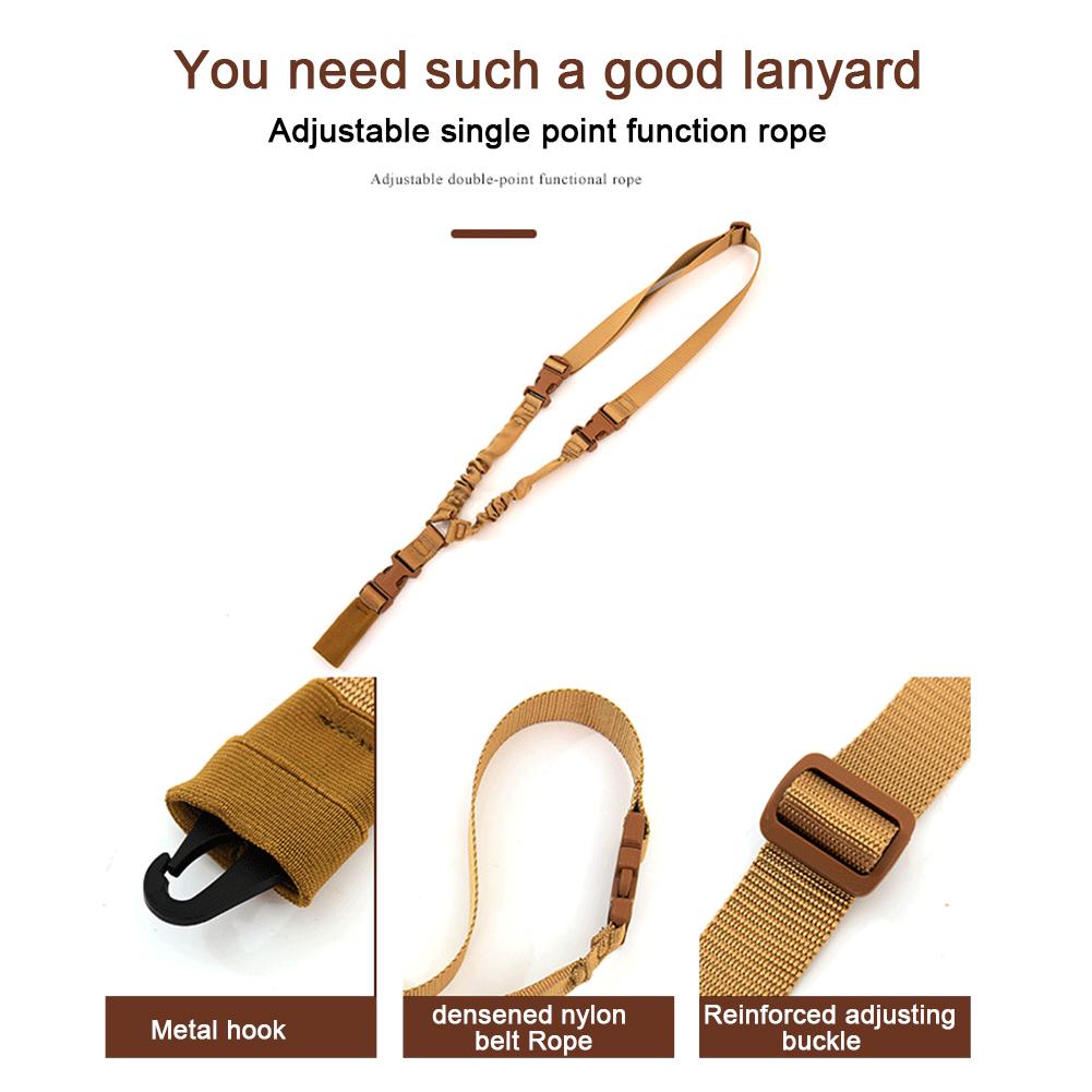 Outdoor Single Point Gun Sling Nylon Schultergurt Gewehr Seil Gürtel mit Metallschnalle taktische Ausrüstung