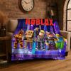 Cartoon R-Robloxs Spiel Gamer Flanelldecke Weiche Warme Überwurfdecke für Schlafzimmer Wohnzimmer Bett Reise Camping Picknick Geschenk