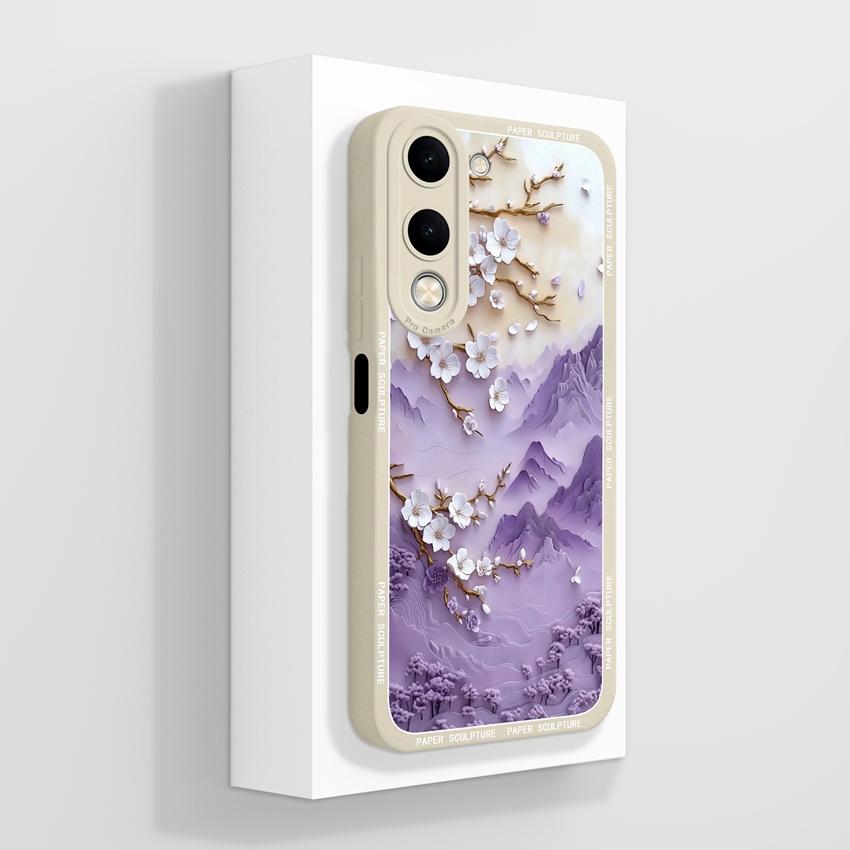 Für Vivo Y04 Y03 Y02 Y11 Y15 Y20 Handyhülle Niedliches Cartoon-Mädchenmuster Glattes Flüssigsilikon Stoßfester Schutz Rückseitenabdeckungen Hülle Für Vivo Gehäuse