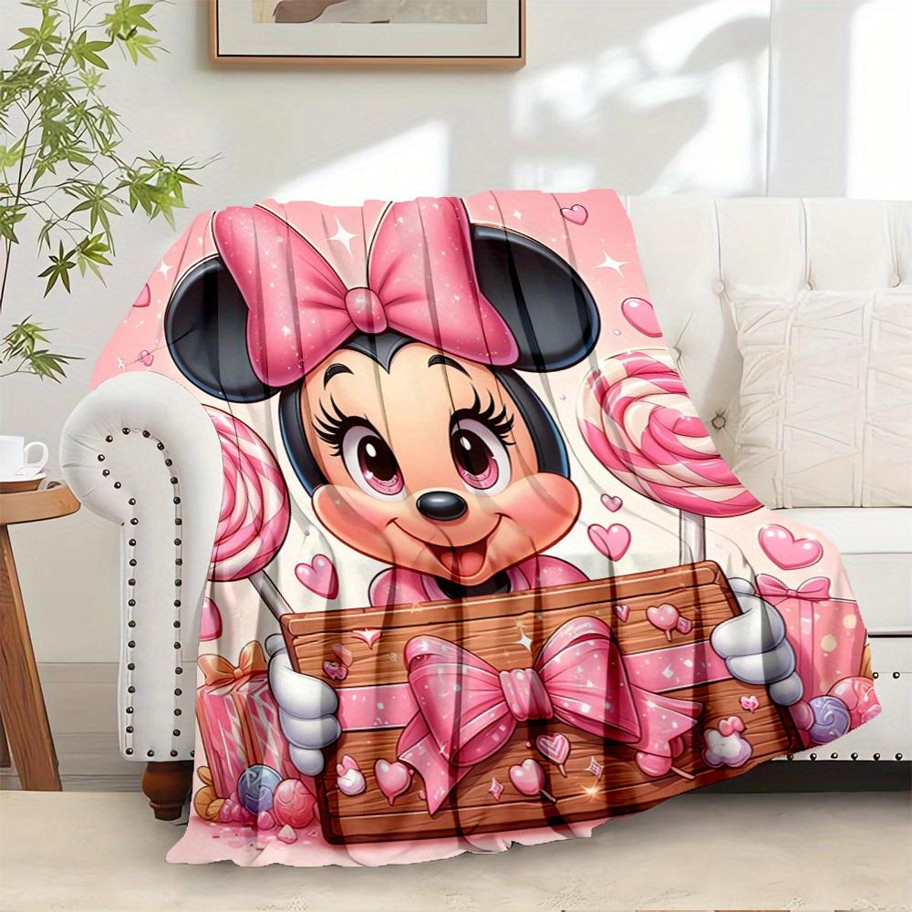 1pc flannel pink bow bedding cover blanket sofa bedspread gift home 75x90cm