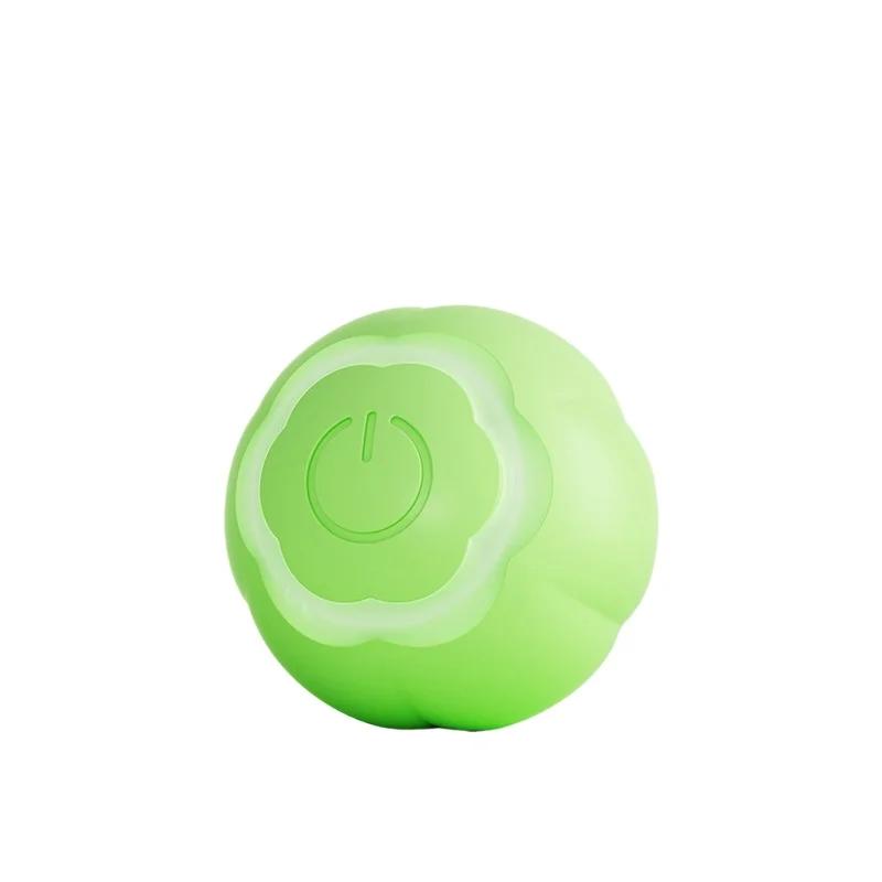 1pc Glowing Bouncing Cat Ball Smart Cat Toys Rolling Ball  Smart Rolling Ball For Cats Training & Fun  For Cat Small Dogs зелёный