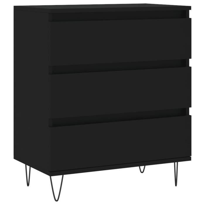 VidaXL Buffet Noir 60x35x70 cm Bois d'ingénierie 827181