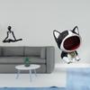 Creative Abstract Cat Thinker Statue Decorative Figurine Unique Sculpture Ornament for Entrance