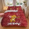 3pcs Jerry Mouse Printed Bedding Set, Soft and Comfortable Quilt Cover for Bedroom, Guest Room (1 Duvet Cover + 2 Pillowcases, Pillow Core N