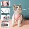 Strap Breathable Dog Leash Vest Harness Adjustable Cat Harness Pets Vest Cat Collar Cat Accessories