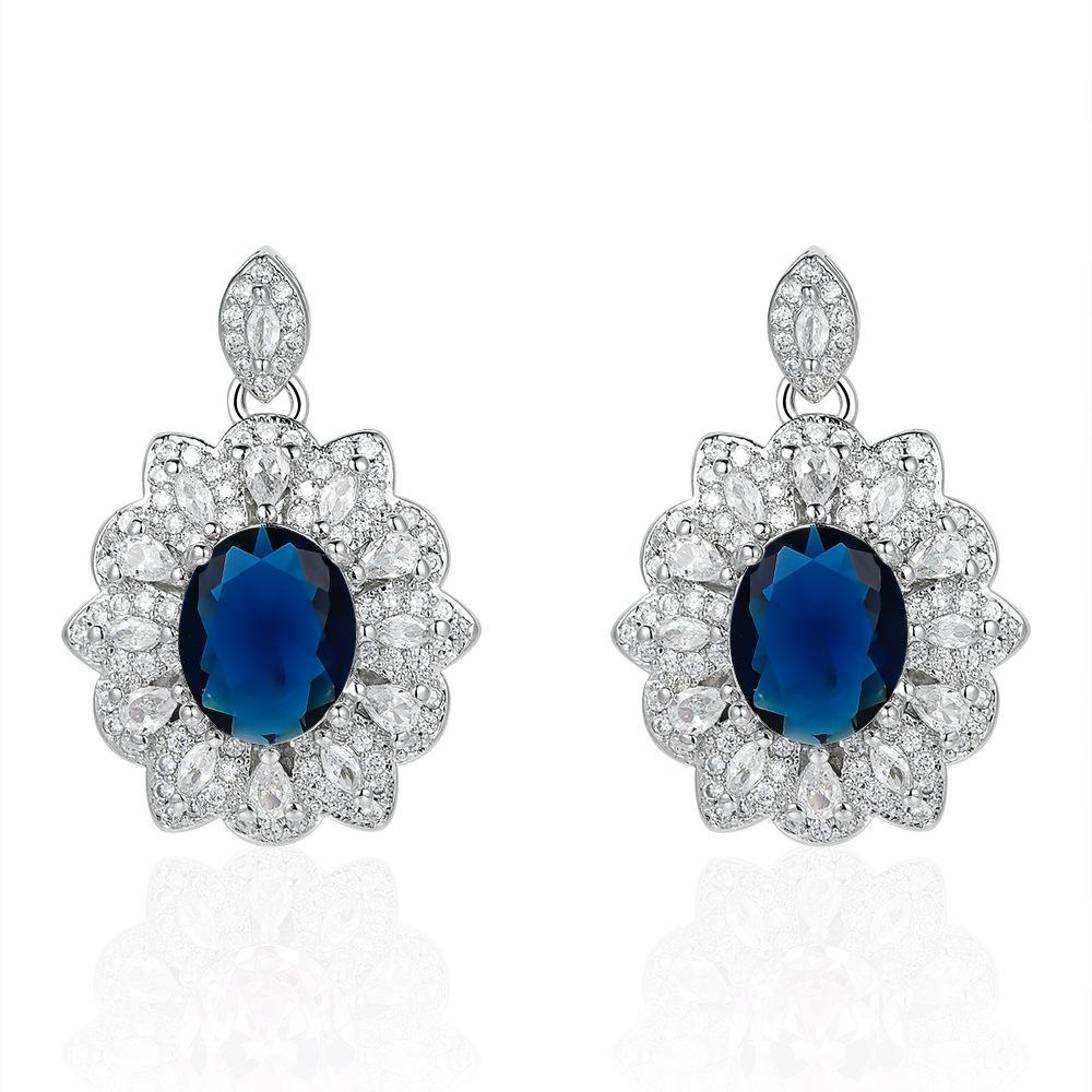 Hot mining explosion full of diamonds, colorful treasures, large flower necklaces, rings, European and American studs.